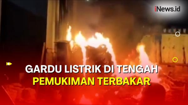 Kebakaran Gardu Listrik di Tengah Pemukiman Bikin Panik Warga Setiabudi, Diiringi Suara Ledakan 