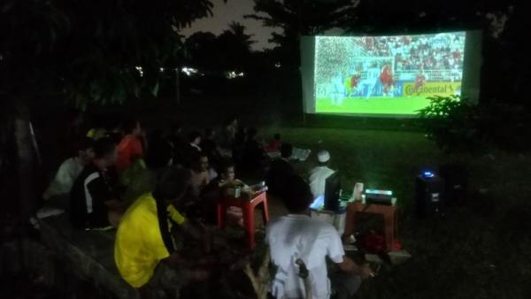 Warga Bogor Semangat Nobar Timnas Indonesia Kontra Uzbekistan 