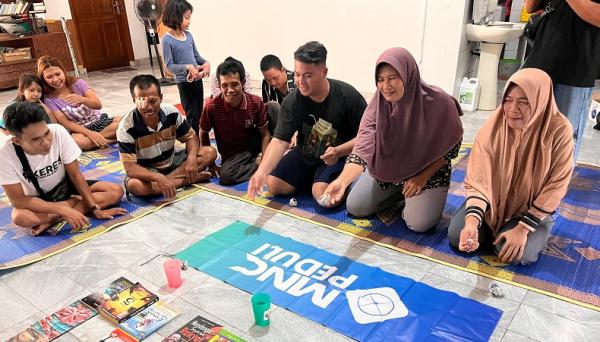 Pengurus Rumah Singgah Peduli Bersyukur Dapat Bantuan Ribuan Masker dari MNC Peduli 