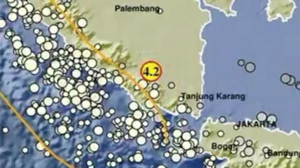 Gempa Terkini M4,2 Guncang Way Kanan Lampung, Berpusat di Darat
