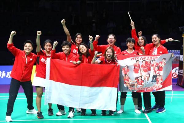 Tim Uber Cup Indonesia. (Foto: PBSI)