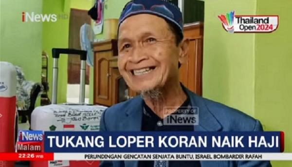 Cerita Tukang Loper Koran Zainal Arifin Bisa Berangkat Haji 2024