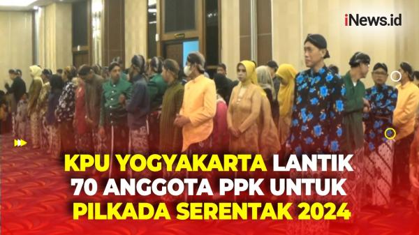 Kenakan Busana tradisional,  KPU Kota Yogyakarta Lantik 70 Anggota PPK Pilkada 2024<