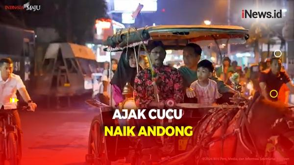 Sedot Perhatian Masyarakat, Jokowi Ajak Cucu  Berkeliling Malioboro Naik Andong  