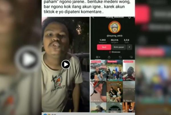 Selebgram Pati viral usai mengunggah narasi nernada ancaman pasatewasnya bos rental mobil dikeroyok massa. (Foto: iNews)