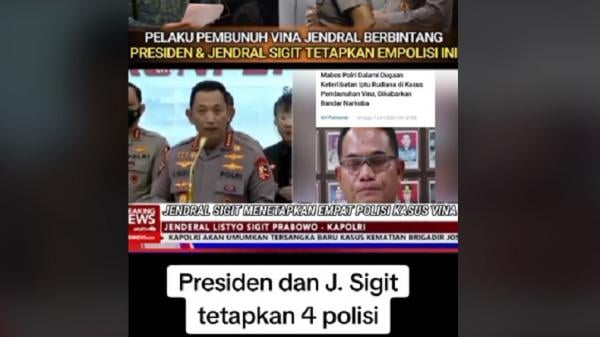 Beredar Video Kapolri Tindak Anggota terkait Kasus Vina, Polri: Dipastikan Hoaks!