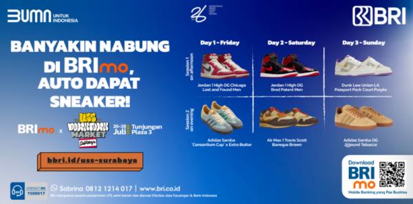 Lelang sepatu limited edition USS Downtown Market Surabaya bersama BRI. (Foto: dok BRI)