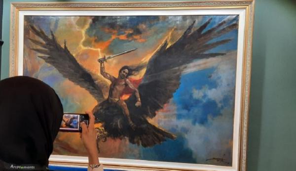 Biografi Basuki Abdullah Lukisan Salah satu lukisan karya Basuki Abdullah. (Foto: Antara)