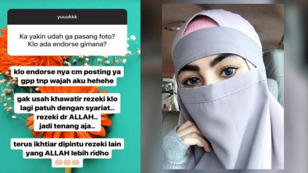 Kartika Putri bercadar