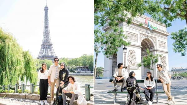 Andre, istri, dan anaknya liburan bareng
