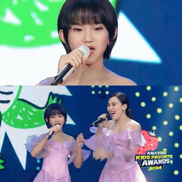 Ayu Ting Ting dan Bilqis di Amazing Kids Favorite Awards 2024