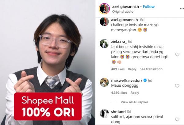 Axel CoC Shopee Mall Peserta CoC, Axel membagikan kunci keberhasilan menyelesaikan soal dan tantangan. (Foto: dok Istimewa)