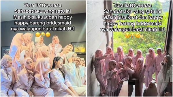 Momen bridesmaid temani Devita Sri