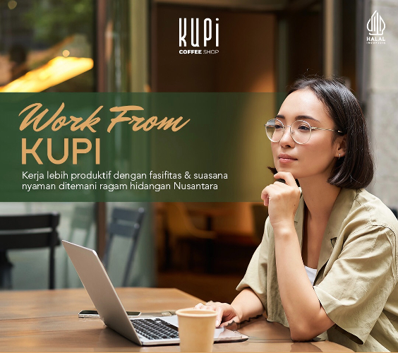 promo Work From Kupi Hotel Santika Mataram Hotel Santika Mataram menghadirkan promo Work From Kupi Coffee Shop. (Foto: dok Hotel Santika)