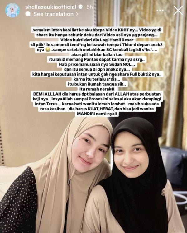 Shella Saukia menjenguk Cut Intan Nabila