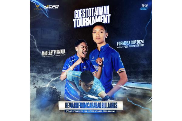 Carabao Billiards Kirim 3 Atlet Biliar Indonesia ke Ajang Internasional Formosa Cup 2024
