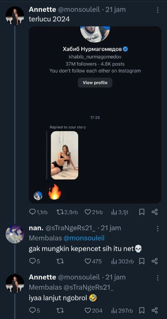 Cuitan Annette yang kini viral di X Cuitan Annette yang kini viral di X