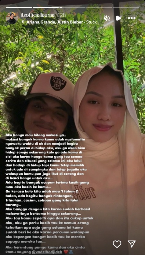 Lolly sampaikan pesan ke vadel Lolly sampaikan pesan cinta ke Vadel