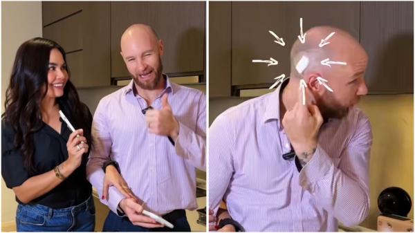 Melaney Ricardo bersama Tyson Lynch yang baru saja operasi di kepala. (Foto: Instagram)