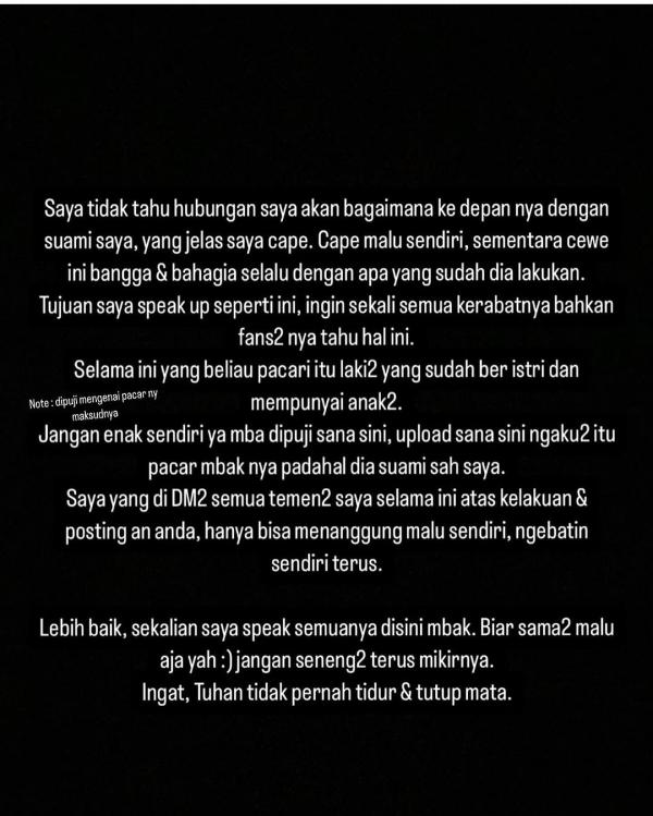 Curahan hati Ci Loorin Curahan hati Ci Loorin di Instagram. (Foto: Instagram)