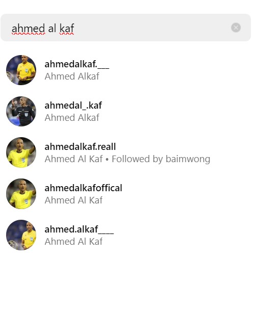 Akun Instagram wasit Ahmed Al Kaf. (Foto: Instagram)