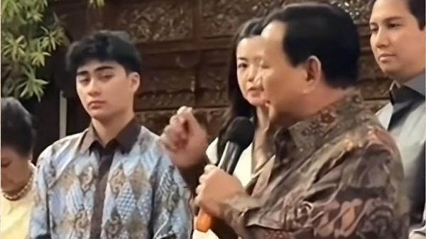 Kyran dan Prabowo Kyran Djiwandono dan Prabowo Subianto. (Foto: TikTok)