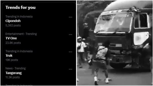 Cipondoh trending topic di X. (Foto: X)