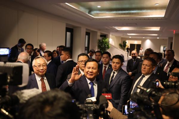 Presiden Prabowo Subianto usai bertemu The United States Indonesia Society (USINDO) di Washington DC, Amerika Serikat (AS), Senin (11/11/2024) sore waktu setempat. (Foto: Istimewa)