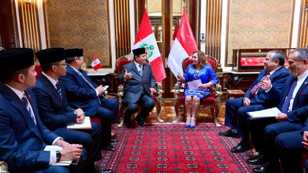 Prabowo Bertemu Presiden Dina Boluarte, Perkuat Hubungan Bilateral RI-Peru