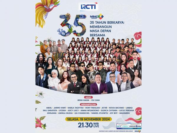 Lyodra, JKT48 hingga Deretan Pemain Sinetron Siap Meriahkan HUT ke-35 MNC Group