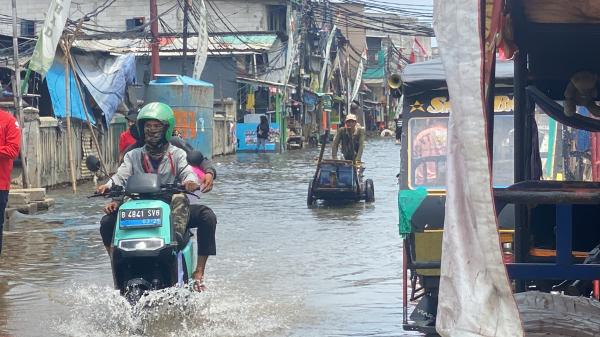 Warga Muara Angke Jakut Terdampak Banjir Rob, Butuh Air Bersih dan Obat-obatan