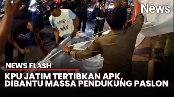 Masa Tenang Pilkada 2024, KPU Jatim dan Satpol PP Tertibkan APK di Surabaya