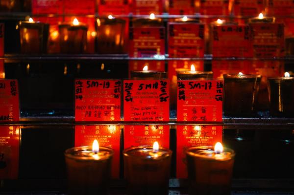 Surat lilin yang ada di Vihara Dharma Jaya Toa Se Bio, Glodok, Jakarta Barat. (Foto: Istimewa)