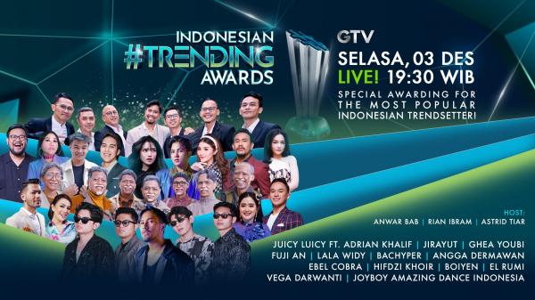 Besok! GTV Hadirkan Indonesian Trending Awards Dimeriahkan Fuji hingga El Rumi