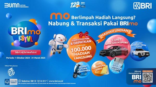 Yuk Nabung Sebanyak-banyaknya, Ada Ratusan Ribu Hadiah Menarik di BRImo FSTVL 2024