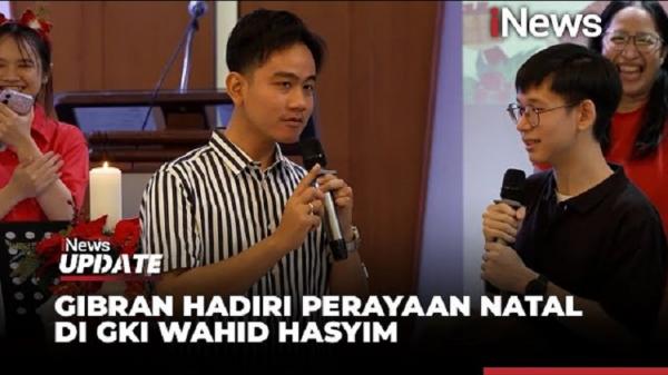 Gibran Kunjungi GKI Wahid Hasyim, Bagikan Kado Natal kepada Anak-anak