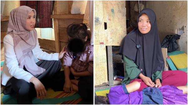 Bidan Seruni dan ibu dari empat anak yatim yang viral. (Foto: Instagram)