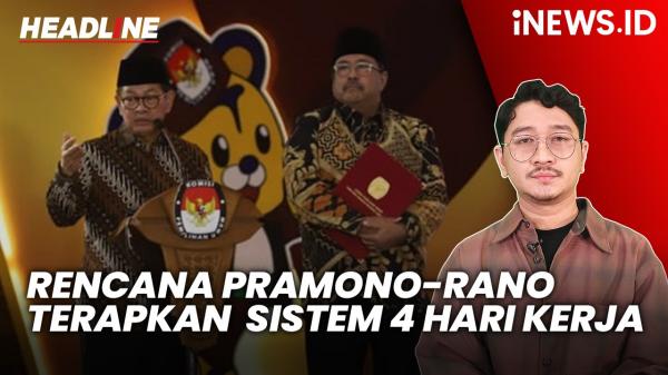  Pramono-Rano bakal Terapkan Sistem 4 Hari Kerja di Jakarta