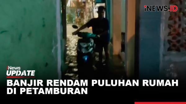 Puluhan Rumah Warga di Petamburan Jakarta Pusat Terendam Banjir