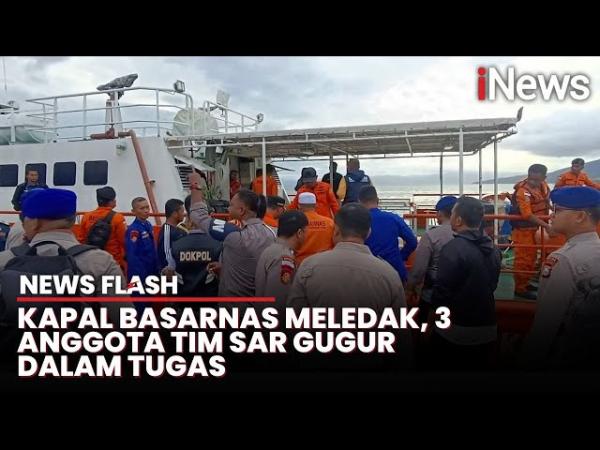 Kapal Basarnas Ternate Meledak, 3 Tewas 1 Jurnalis Dinyatakan Hilang