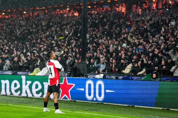 Winger Feyernoord Rotterdam Igor Paixao merayakan Winger Feyernoord Rotterdam Igor Paixao merayakan golnya ke gawang AC Milan pada playoff knockout Liga Champions 2024-2025 di Stadion Feyenoord, Rotterdam, Kamis (13/2/2025) dini hari WIB. (Foto: X @Feyenoord)