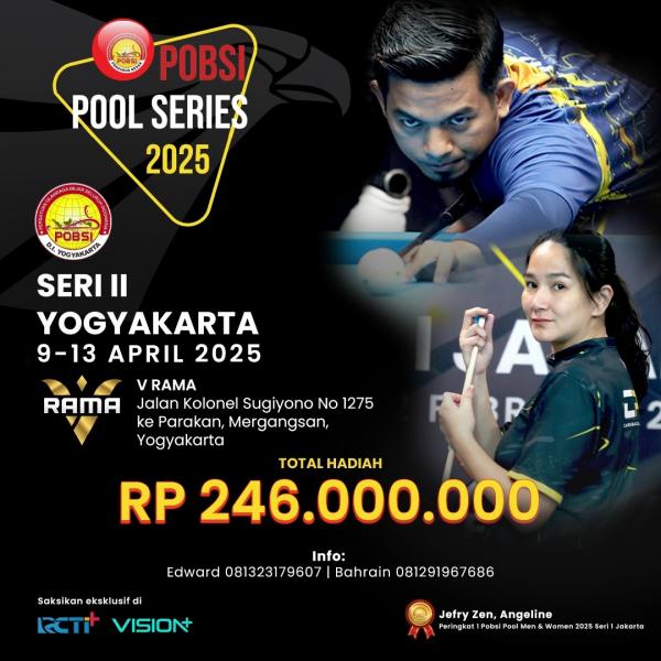 POBSI Pool Seri II Digelar di Yogyakarta Perebutkan Total Hadiah Rp246 Juta