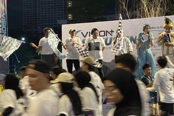Suasana Sahurun Vision+ Vision+ Sahurun 2025 Jilid II - Charity Fun Race 5K ramaikan Ramadhan tahun ini. (Foto: Nurul Amanah)