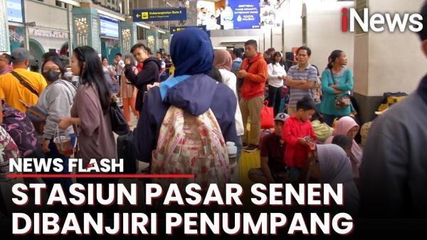 Mudik dan Arus Balik Lebaran 2025 Bertemu, Stasiun Pasar Senen Padat