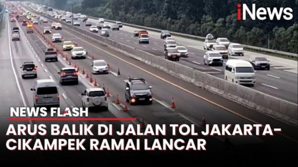 Kondisi Arus Balik Lebaran di Jalan Tol Jakarta-Cikampek Terpantau Ramai Lancar | News Flash