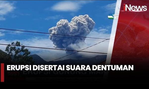 Gunung Marapi di Agam Meletus Hari Ini Disertai Dentuman Keras
