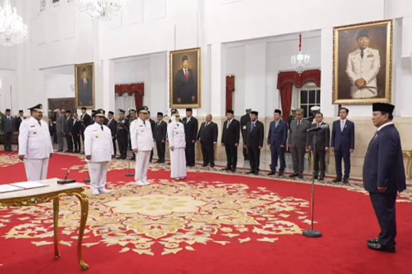 Presiden Prabowo Lantik Gubernur-Wagub Papua Pegunungan dan Babel