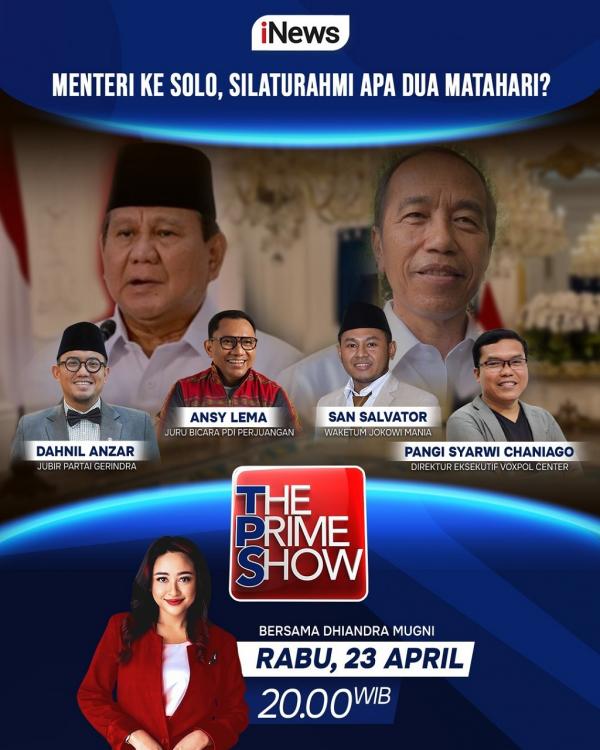 The Prime Show: Menteri ke Solo, Silaturahmi Apa Dua Matahari? (foto: iNews)