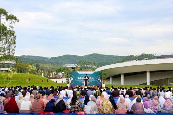 Pelaksanaan salat Iduladha di IKN, Jumat (6/6/2025) (Foto: iNews.id)