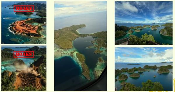 Foto situasi terbaru di Piaynemo, Raja Ampat, Papua Barat Daya. (Foto: Tangkapan Layar)